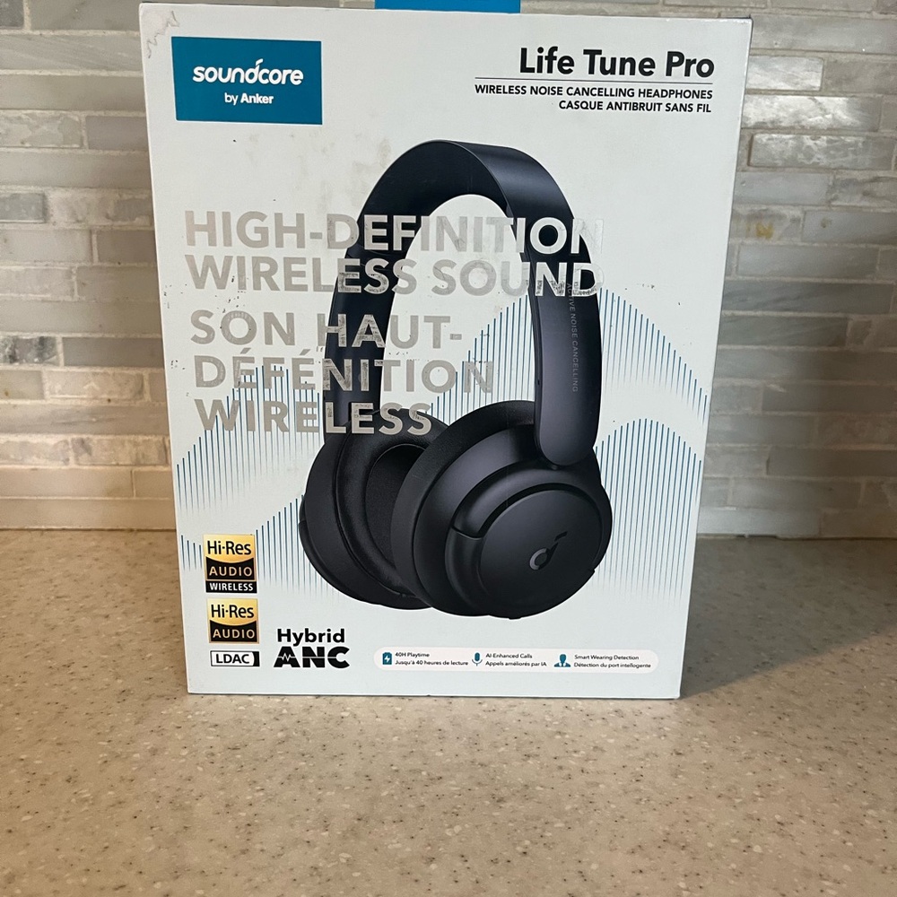 Anker Soundcore Life Tune Pro Wireless Headphones - Blue and Black